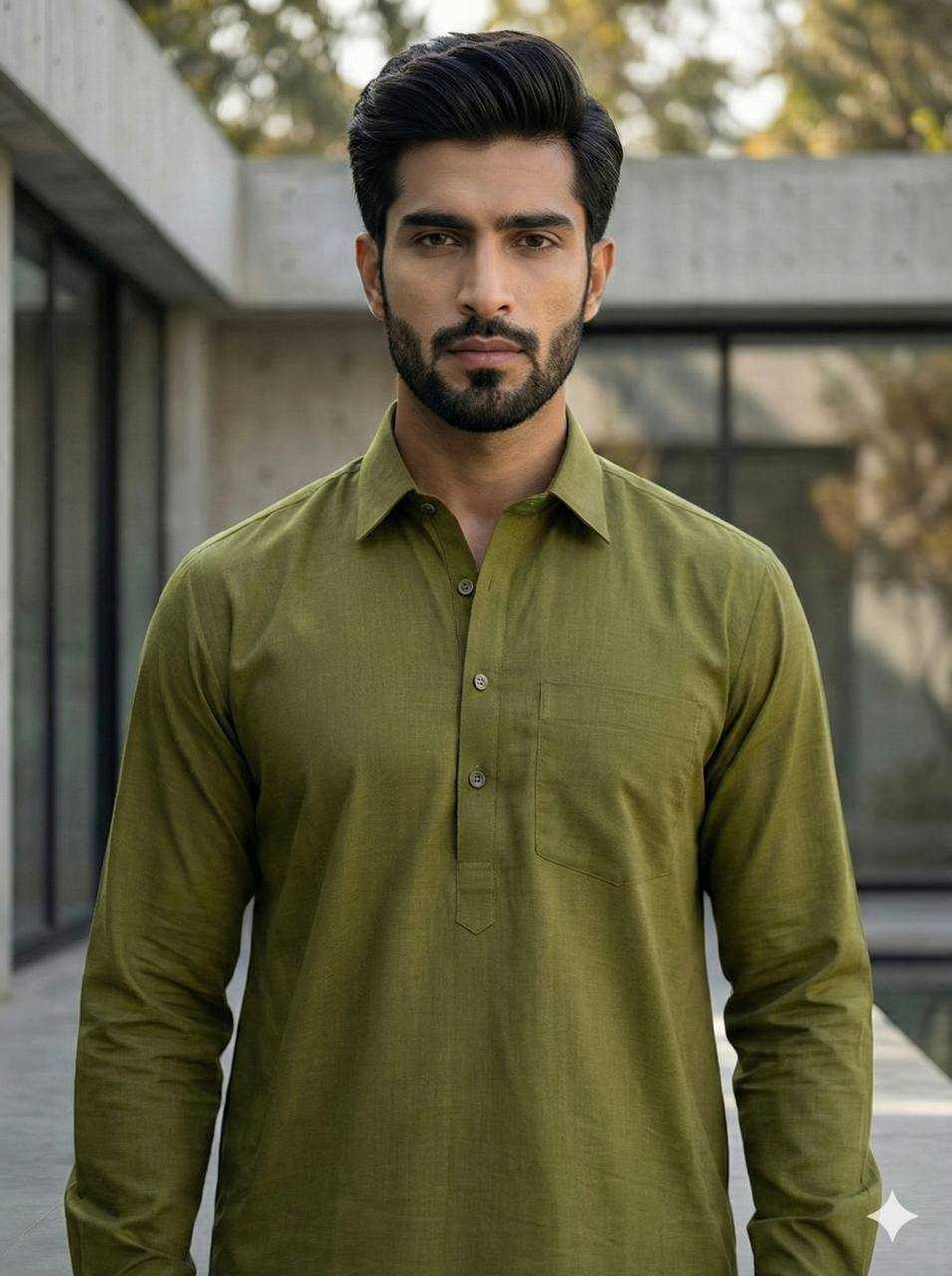 Ynf Cotton RIN125 Pathani vol 1 Mens Wear Festive Collections Wholesale Mens Kurtas Men Cotton Kurta Eid Collections Manufacturer- Kapda Export