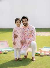 Ynf Cotton RIN223 Father-Son Combo Kurta Pyjama Mens Wear Kids Wear Wholesale Boys Kurta Pyjama Mens Kurta Pyjama Kids Traditional Outfits Manufacturer- Kapda Export