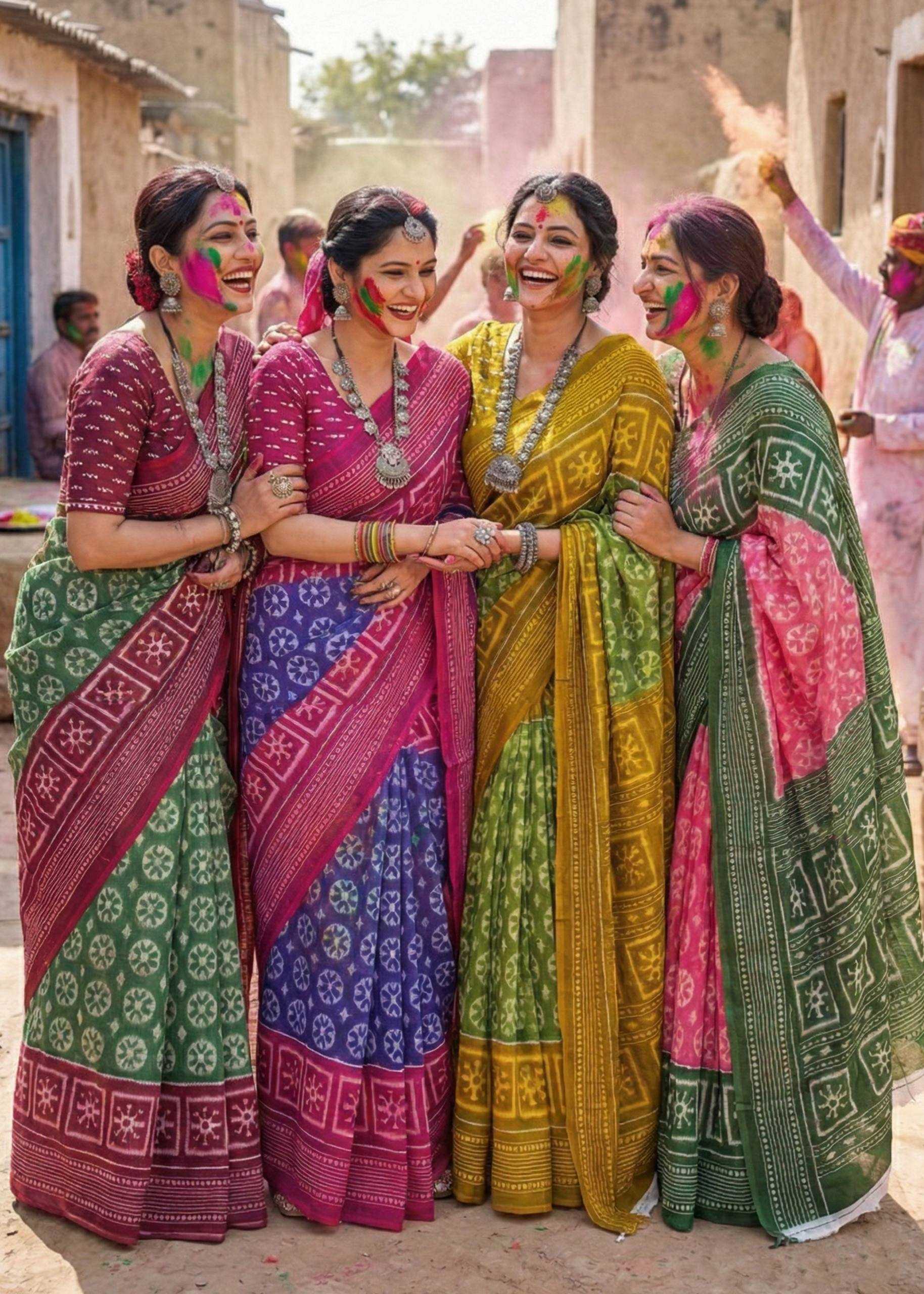 Ynf Cotton RIN229 Colour Sarees Festive Collections Wholesale Printed Sarees Cotton Sarees Holi Collections Manufacturer- Kapda Export