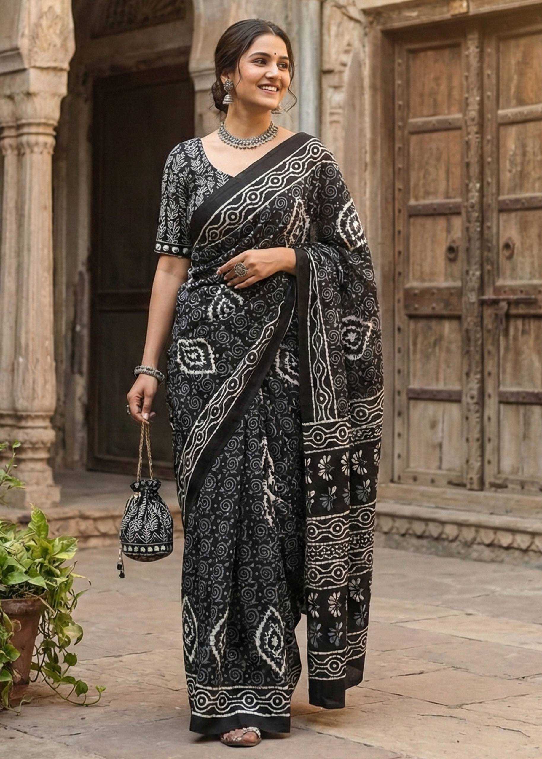 Ynf Cotton RIN229 Comfort Sarees Wholesale Batik Sarees Traditional Sarees Cotton Sarees Manufacturer- Kapda Export