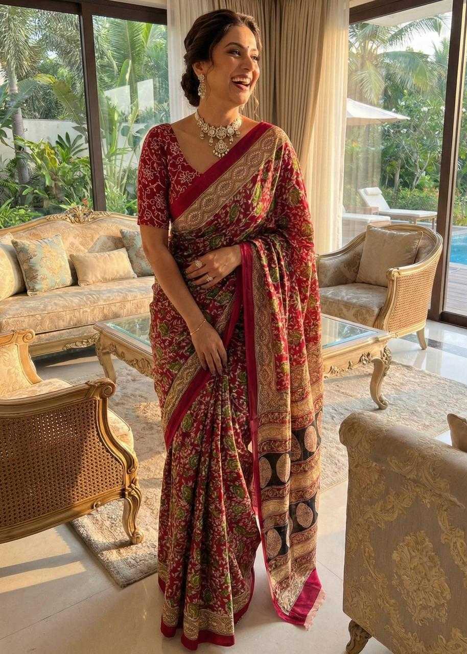 Ynf Cotton RIN229 samarth Sarees Wholesale Branded Sarees Kalamkari Sarees Traditional Sarees Manufacturer- Kapda Export