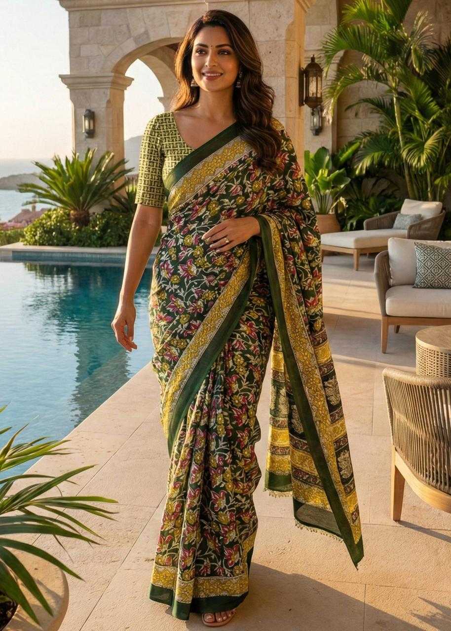 Ynf Cotton RIN229 samarth Sarees Wholesale Branded Sarees Kalamkari Sarees Traditional Sarees Manufacturer- Kapda Export
