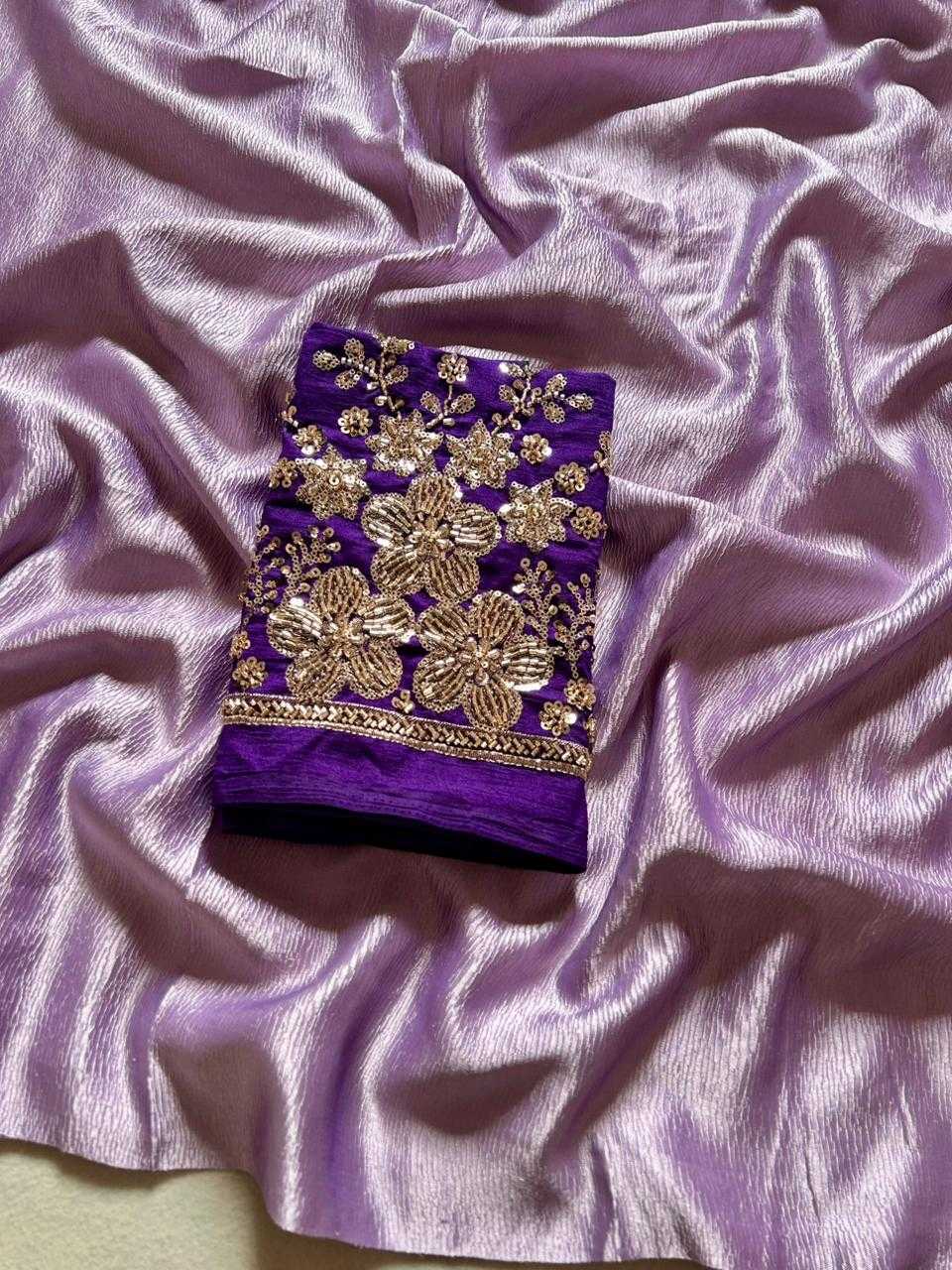 Ynf Crepe KESH622 167 Sarees Festive Collections Wholesale Crape Satin Sarees Festive Sarees Sarees With Blouse Manufacturer- Kapda Export