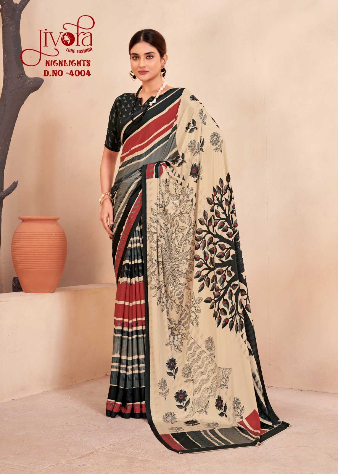 Ynf Crepe Silk KESH113 Jivora 4001 Sarees Wholesale Uniform Sarees Casual Sarees Office Wear Sarees Manufacturer- Kapda Export