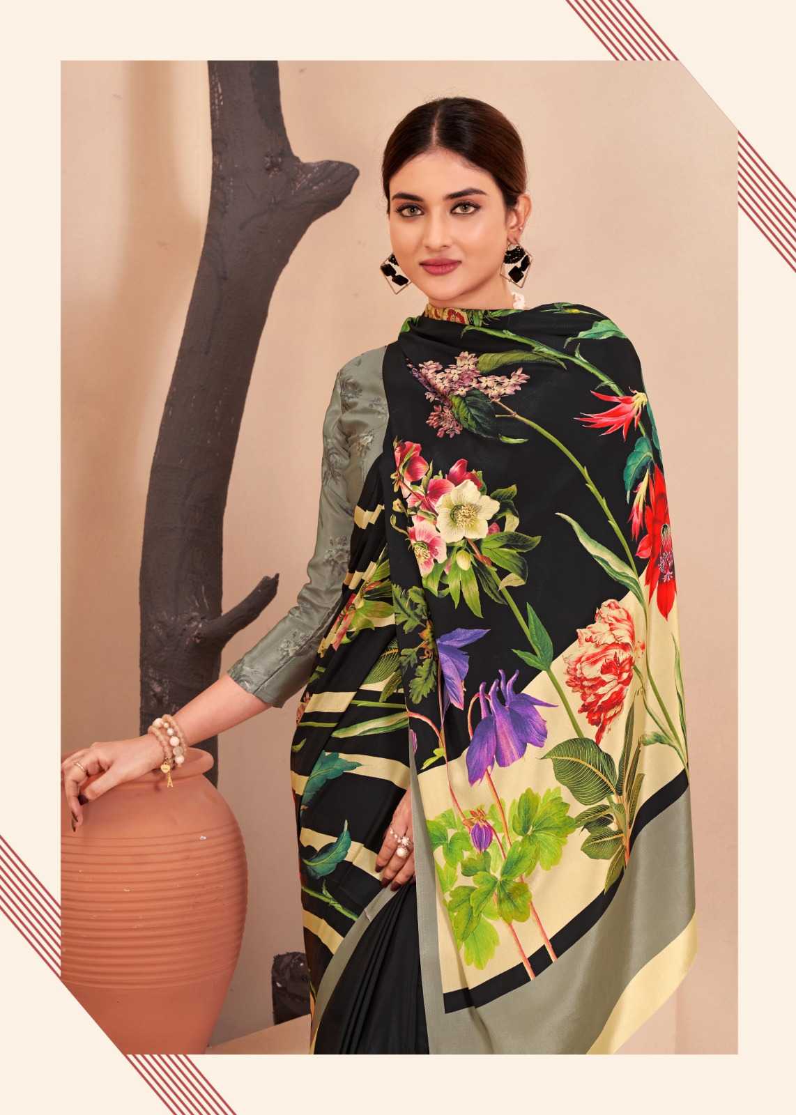 Ynf Crepe Silk KESH113 Jivora 4001 Sarees Wholesale Uniform Sarees Casual Sarees Office Wear Sarees Manufacturer- Kapda Export