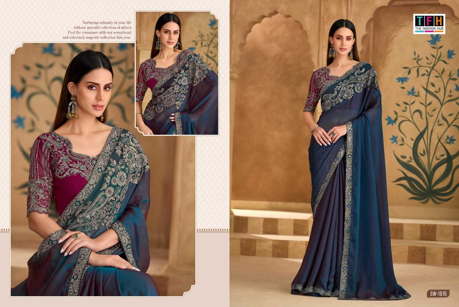 Ynf Crepe Silk KESH113 Tfh Sandal Wood Vol-16 1601 Sarees Wholesale Party Wear Sarees Festive Sarees Casual Sarees Manufacturer- Kapda Export