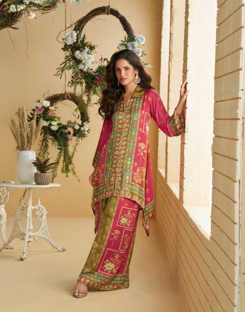 Ynf Crepe Silk KESH530 CATL Western Wears Wholesale Co-ord Set Tops Bottom Wear Manufacturer- Kapda Export