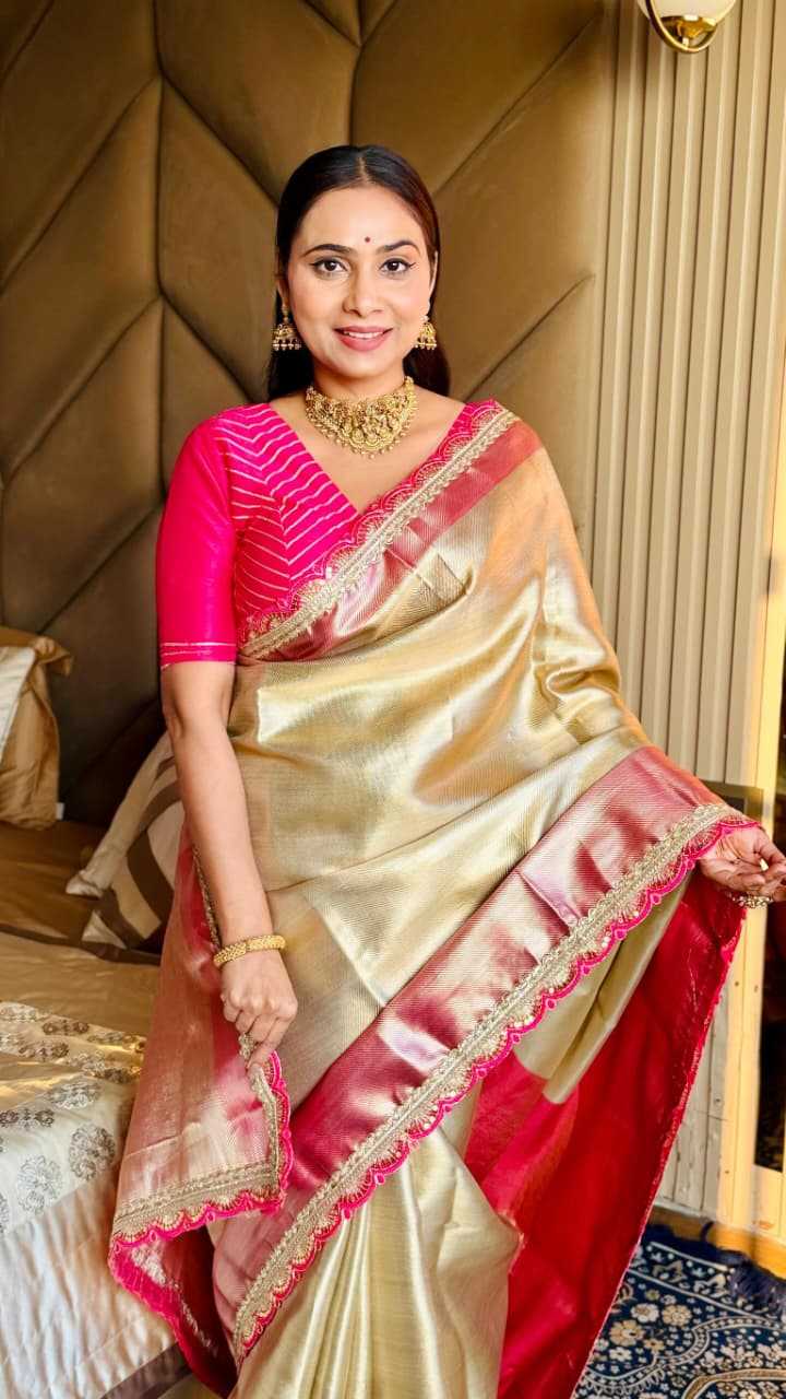 Ynf Crepe Silk KESH657 Tissue Silk Sarees Wholesale Ikkat Saree Lightweight Sarees Festive Sarees Manufacturer- Kapda Export