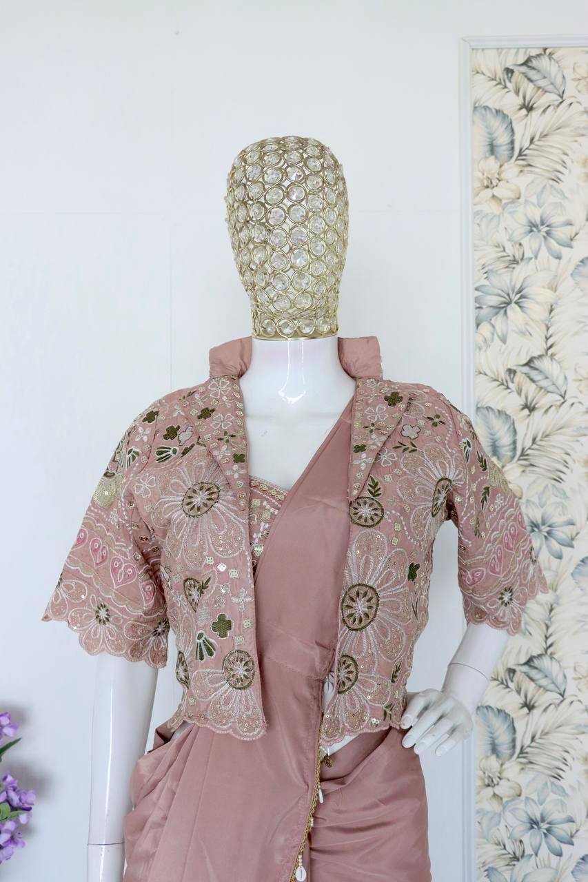 Ynf Crepe Silk Sarees Wholesale Ready To Wear Sarees Party Wear Sarees Modern Sarees Manufacturer- Kapda Export