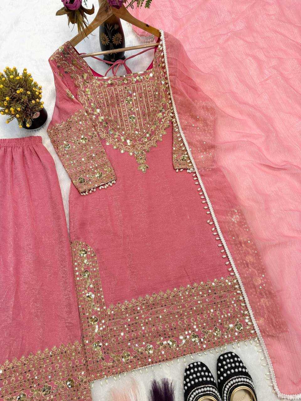 Ynf Crush Silk KESH528 500 Suits & Dresses Wholesale Sharara Salwar Suits Palazzo Suit Designer Suits Manufacturer- Kapda Export