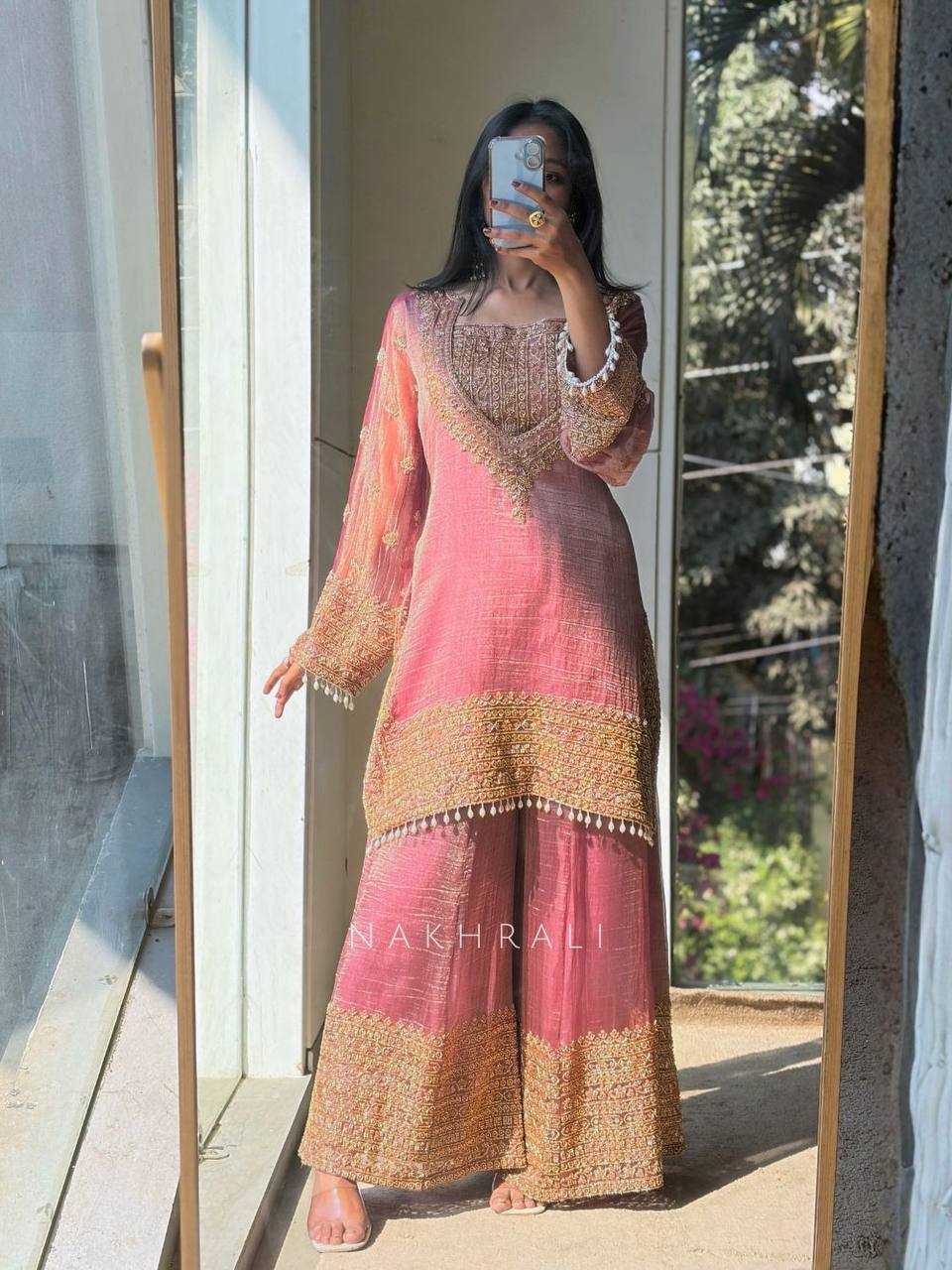 Ynf Crush Silk KESH528 500 Suits & Dresses Wholesale Sharara Salwar Suits Palazzo Suit Designer Suits Manufacturer- Kapda Export