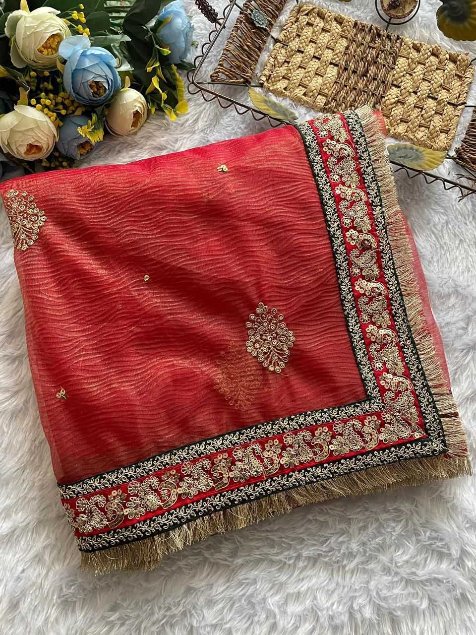 Ynf Crush Silk RIN134 GRIVA Sarees Wholesale Designer Sarees Party Wear Sarees Lace Border Sarees Manufacturer- Kapda Export