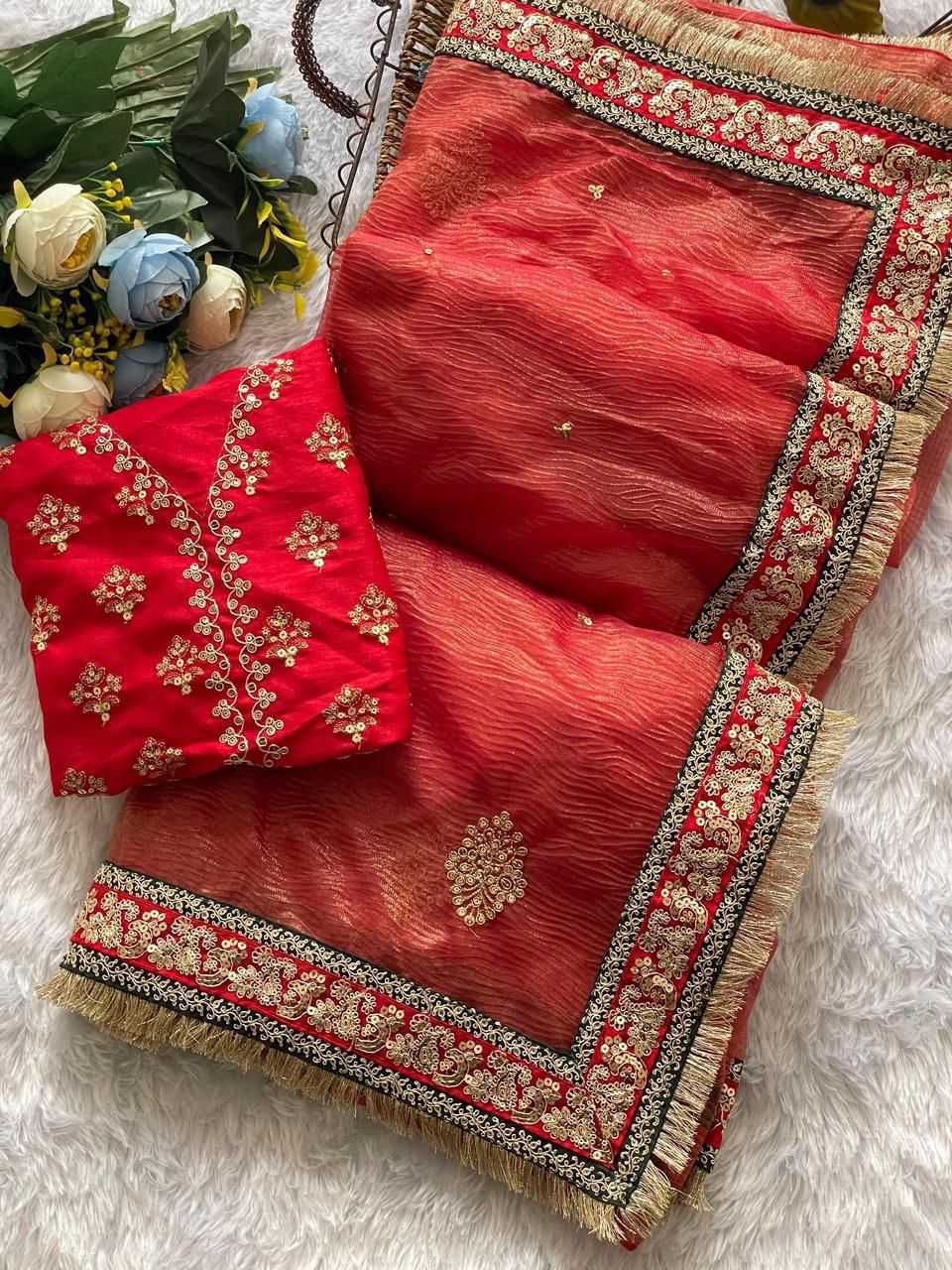 Ynf Crush Silk RIN134 GRIVA Sarees Wholesale Designer Sarees Party Wear Sarees Lace Border Sarees Manufacturer- Kapda Export