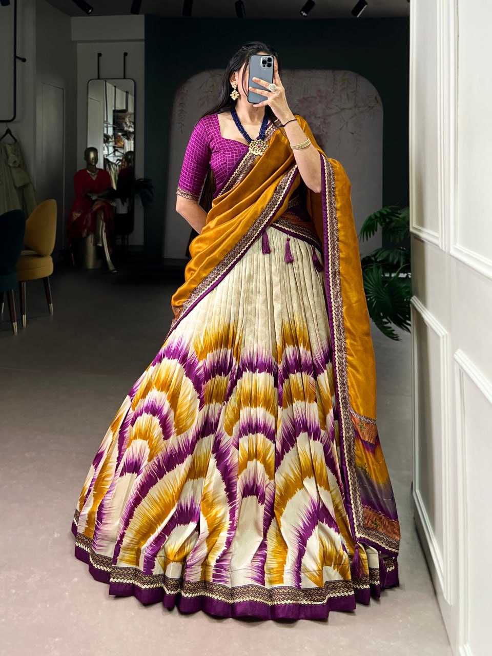 Ynf Dola Silk KESH511 AANYA Lehengas Festive Collections Wholesale Silk Lehenga Printed Lehenga Lehenga With Blouse Manufacturer- Kapda Export