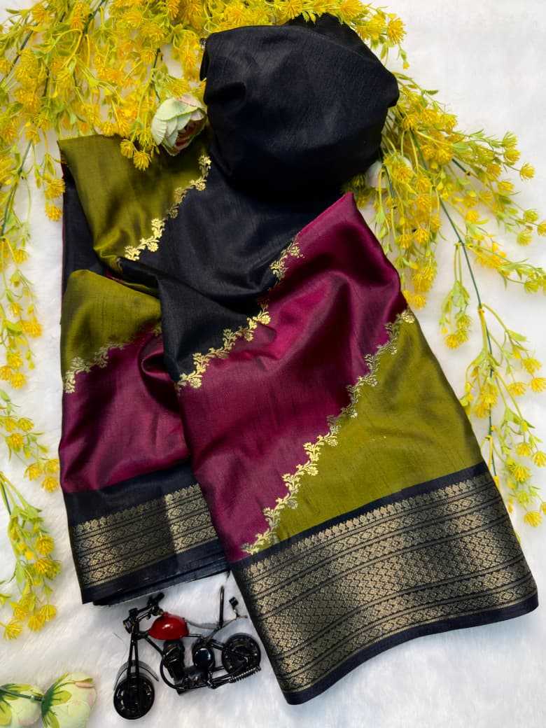 Ynf Dola Silk KESH573 305 Sarees Festive Collections Wholesale Black Sarees Silk Sarees Sarees With Blouse Manufacturer- Kapda Export