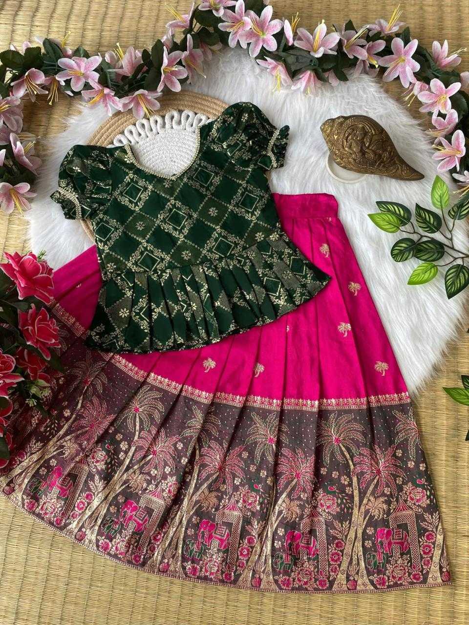 Ynf Dola Silk RIN235 sift Kids Wear Wholesale Kids Lehenga Kids Designer Frock Kids Party Wear Ethnic Manufacturer- Kapda Export