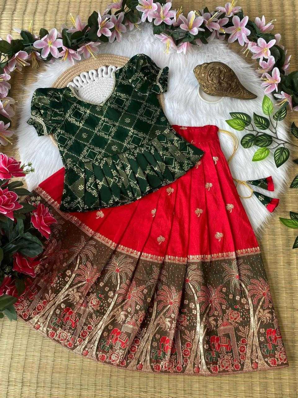 Ynf Dola Silk RIN235 sift Kids Wear Wholesale Kids Lehenga Kids Designer Frock Kids Party Wear Ethnic Manufacturer- Kapda Export