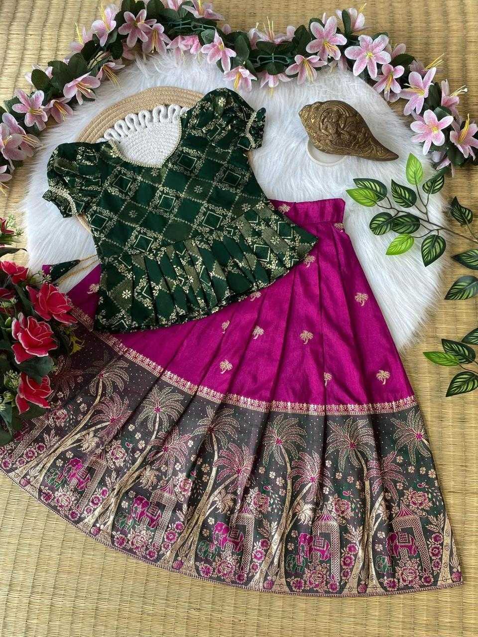 Ynf Dola Silk RIN235 sift Kids Wear Wholesale Kids Lehenga Kids Designer Frock Kids Party Wear Ethnic Manufacturer- Kapda Export