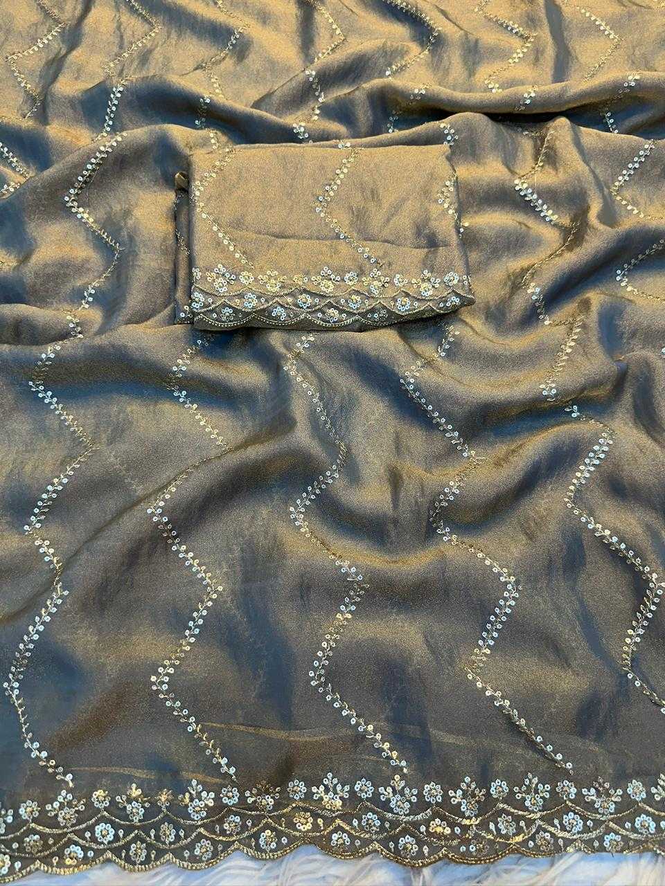 Ynf Dull Moss KESH671 Nc Sarees Wholesale Fancy Sarees Sequin Sarees Embroidered Sarees Manufacturer- Kapda Export