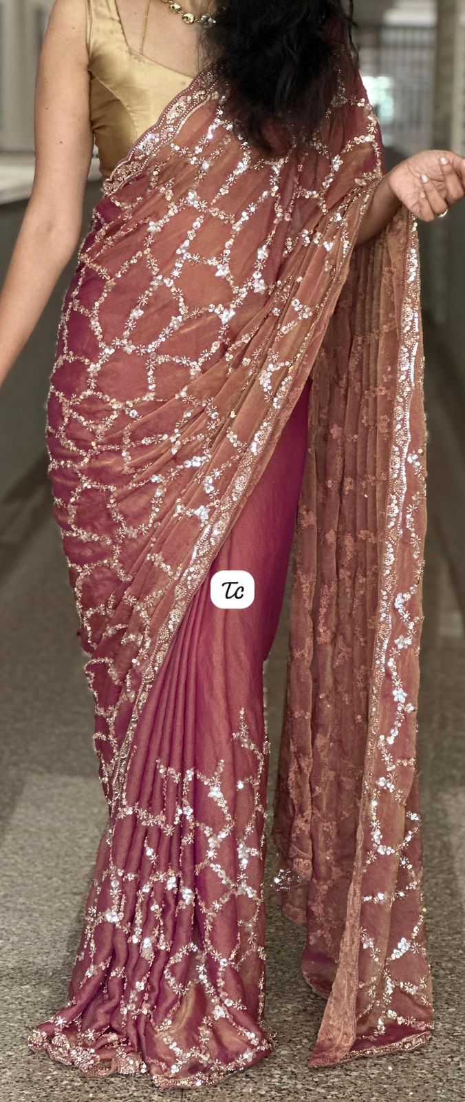 Ynf Dull Moss KESH727 103 Sarees Festive Collections Wholesale Embroidered Sarees Sequins Work Saree Satin Sarees Manufacturer- Kapda Export