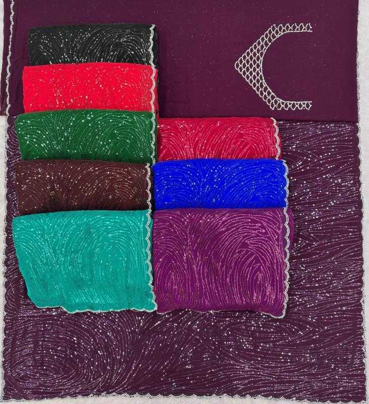 Ynf Fancy KESH114 3922 Sarees Wholesale Sequence Sarees Embroidered Sarees Stone Work Saree Manufacturer- Kapda Export