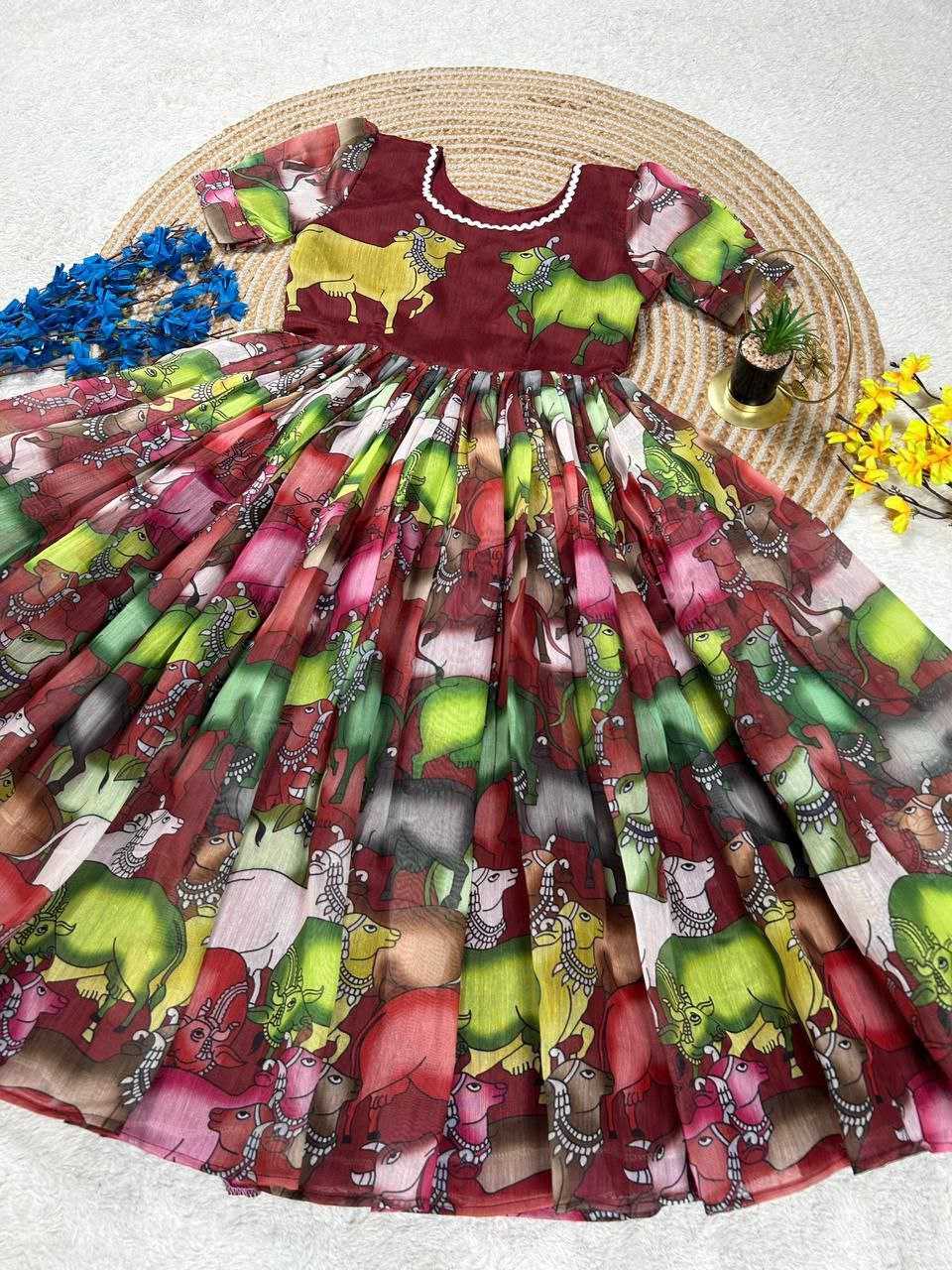 Ynf Fancy KESH167 PRIYA Gowns Wholesale Party Gowns Designer Gowns Floral Print Gowns Manufacturer- Kapda Export