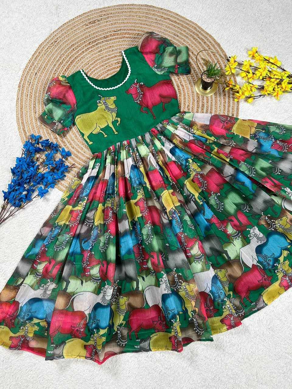 Ynf Fancy KESH167 PRIYA Gowns Wholesale Party Gowns Designer Gowns Floral Print Gowns Manufacturer- Kapda Export