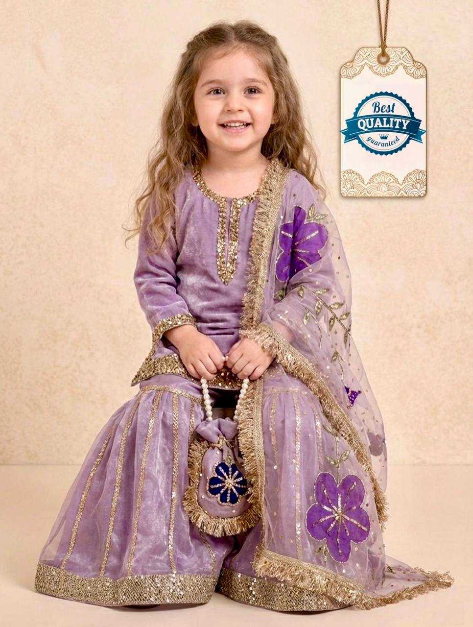 Ynf Fancy KESH415 242 Kids Wear Wholesale Kids Sharara Kids Wedding Outfits Kids Party Wear Ethnic Manufacturer- Kapda Export