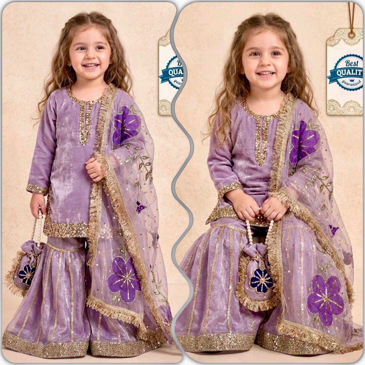 Ynf Fancy KESH415 242 Kids Wear Wholesale Kids Sharara Kids Wedding Outfits Kids Party Wear Ethnic Manufacturer- Kapda Export