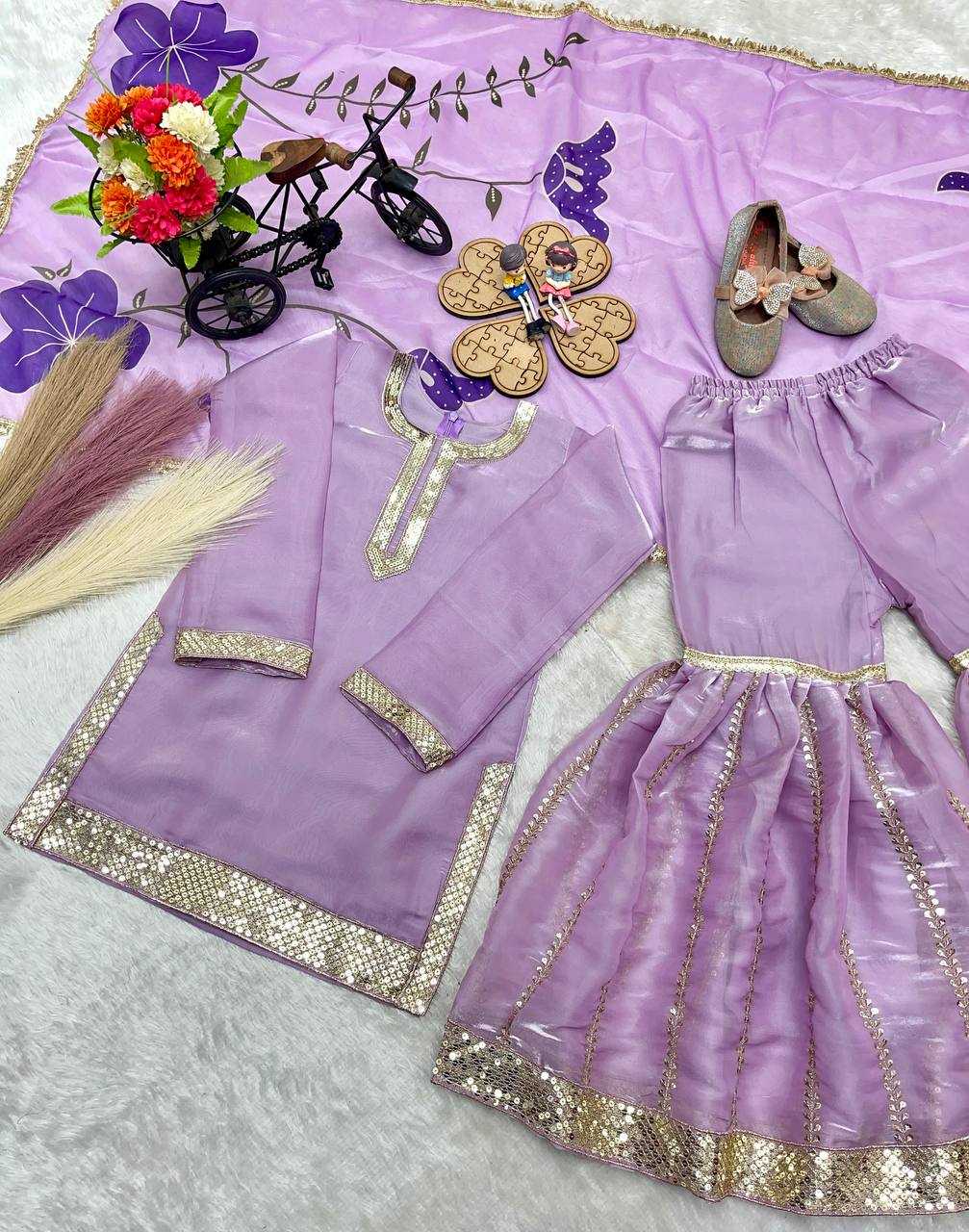 Ynf Fancy KESH415 242 Kids Wear Wholesale Kids Sharara Kids Wedding Outfits Kids Party Wear Ethnic Manufacturer- Kapda Export