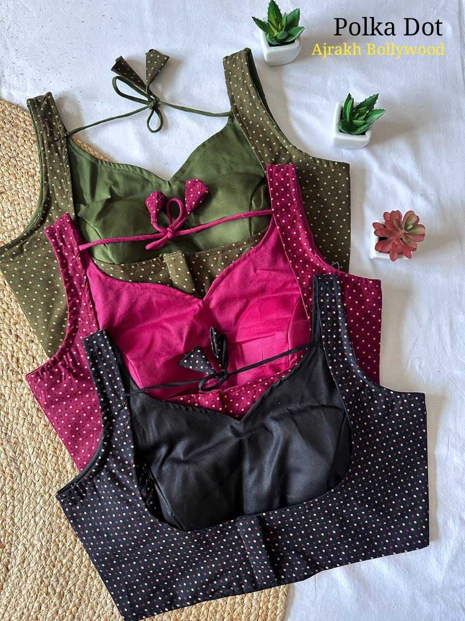 Ynf Fancy KESH426 Polka Dot Readymade Blouses Wholesale Designer Blouse Party Wear Blouse Fashion Blouse Manufacturer- Kapda Export