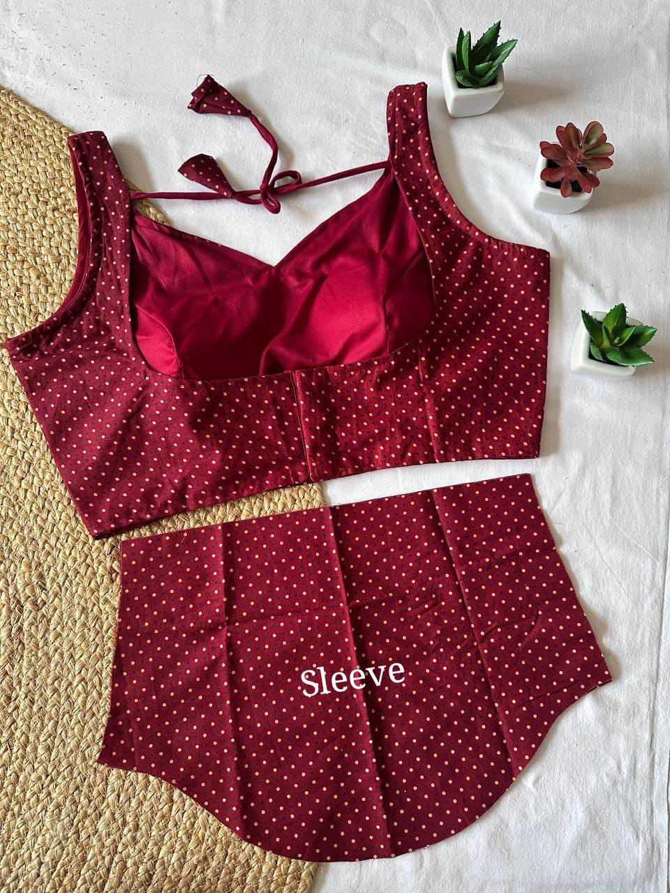 Ynf Fancy KESH426 Polka Dot Readymade Blouses Wholesale Designer Blouse Party Wear Blouse Fashion Blouse Manufacturer- Kapda Export