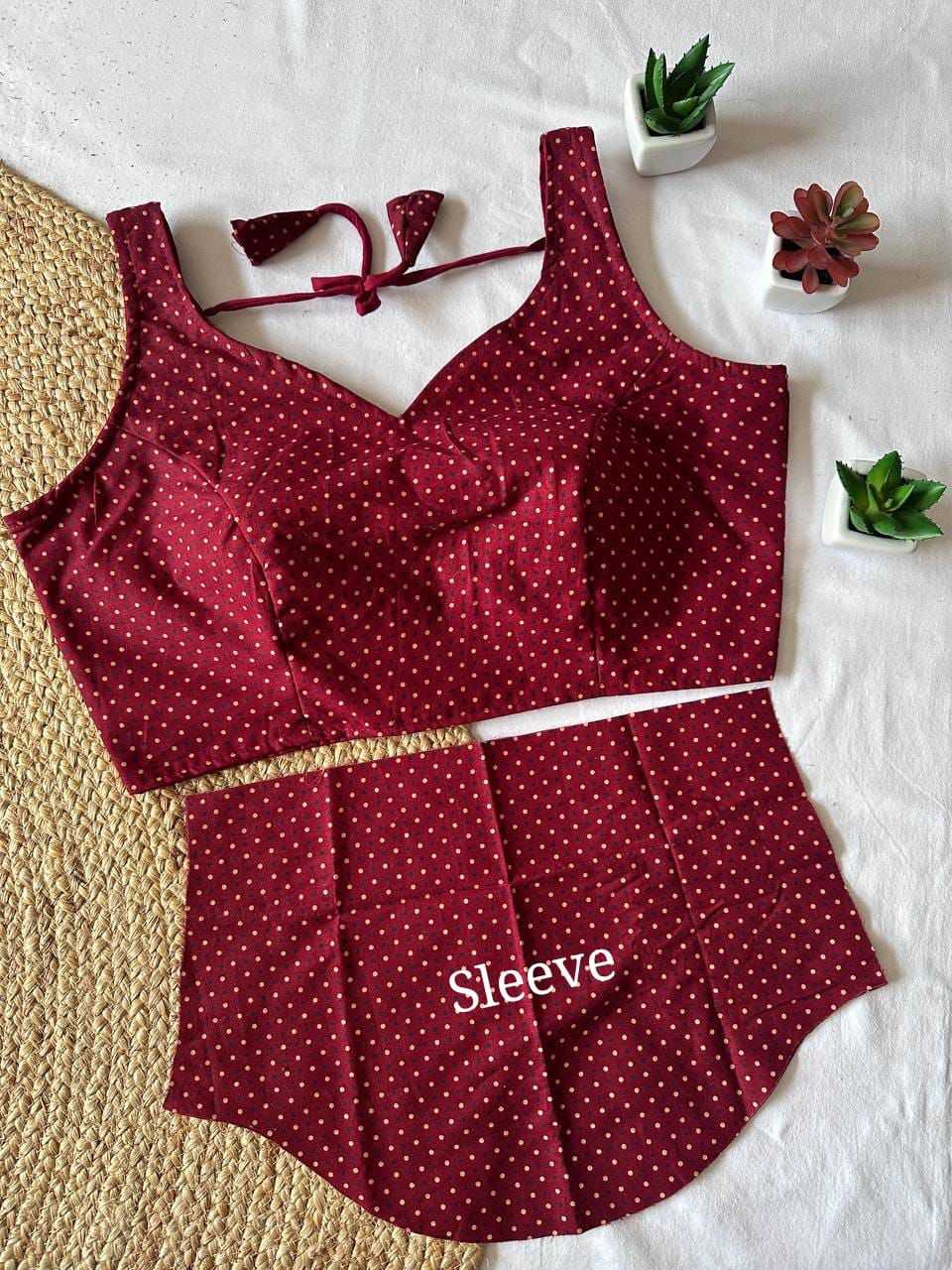 Ynf Fancy KESH426 Polka Dot Readymade Blouses Wholesale Designer Blouse Party Wear Blouse Fashion Blouse Manufacturer- Kapda Export