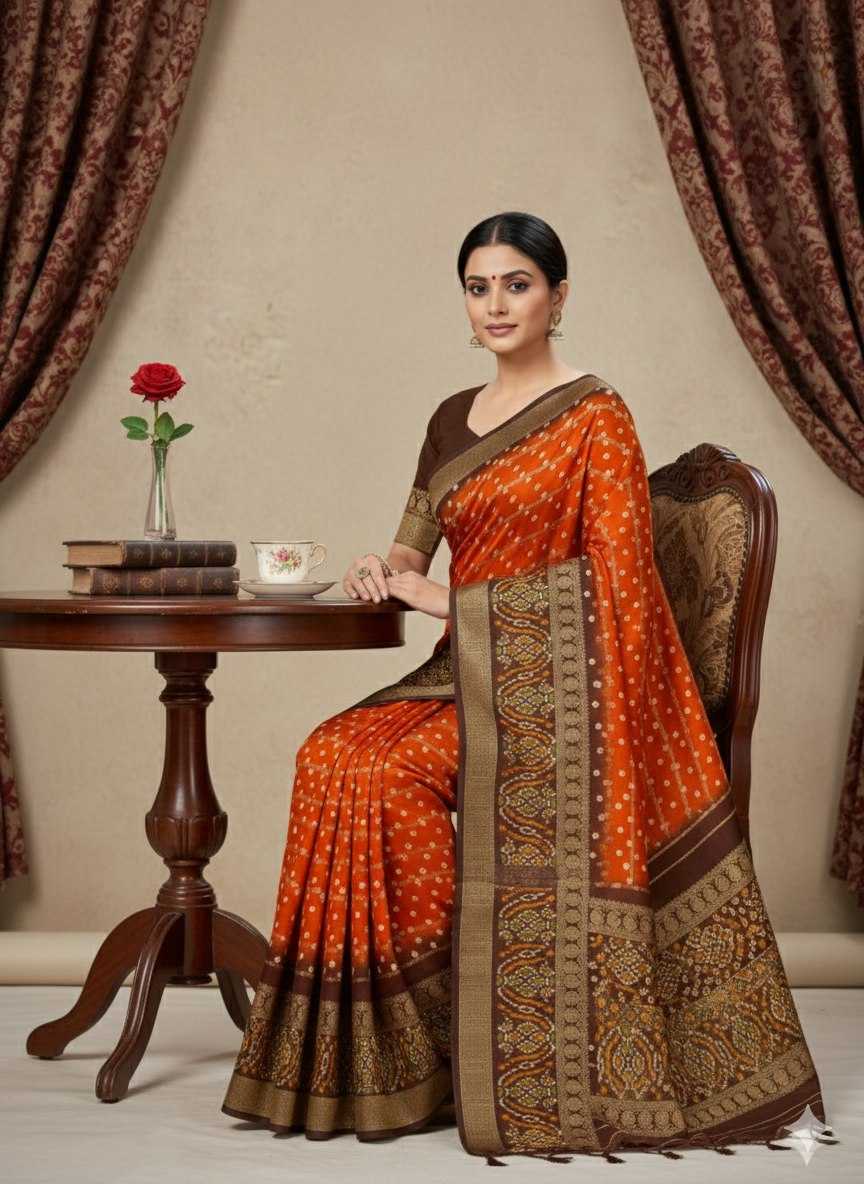 Ynf Fancy KESH554 Bandhani Patola Sarees Wholesale Bandhani Sarees Casual Sarees Office Wear Sarees Manufacturer- Kapda Export