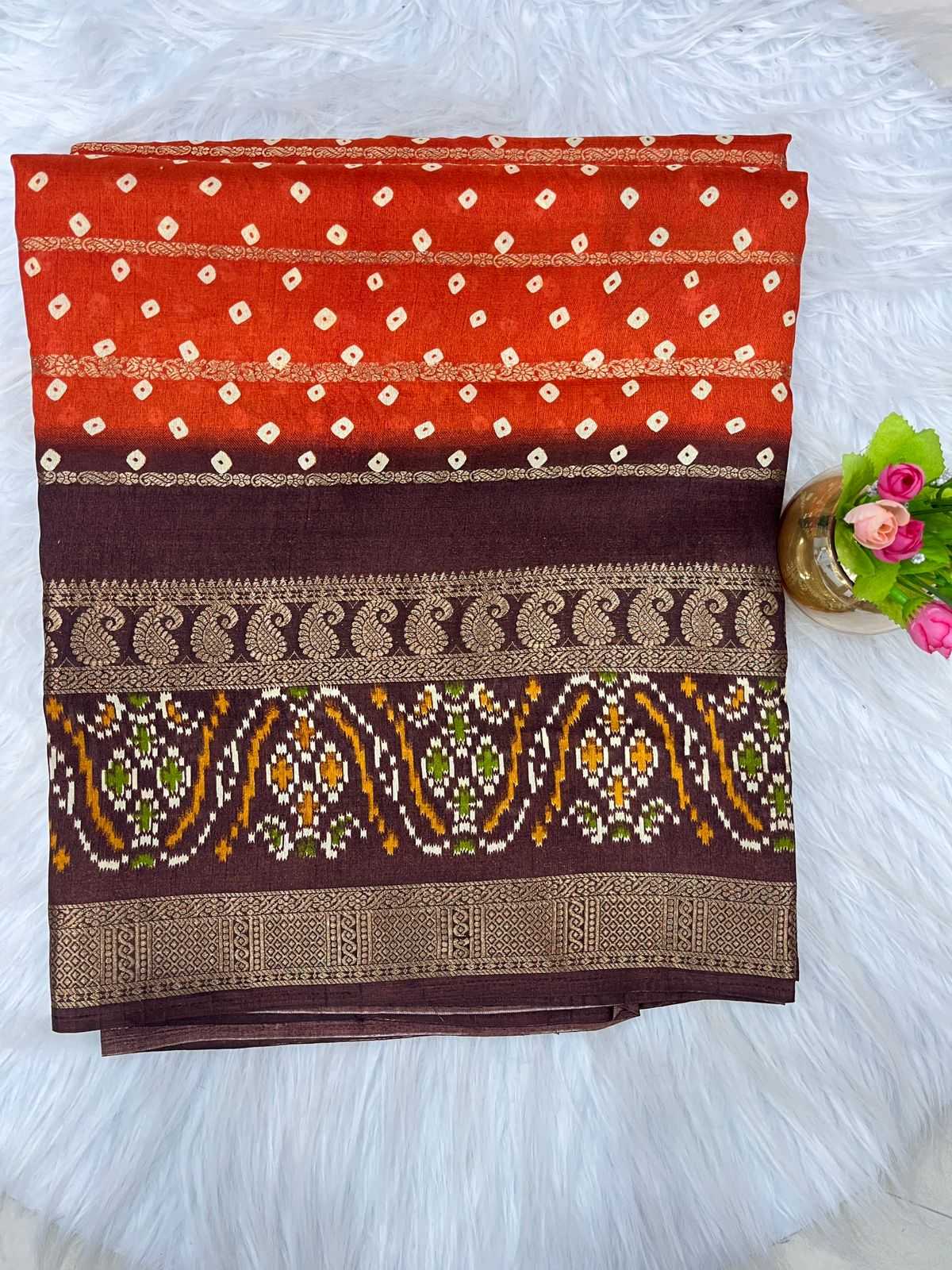 Ynf Fancy KESH554 Bandhani Patola Sarees Wholesale Bandhani Sarees Casual Sarees Office Wear Sarees Manufacturer- Kapda Export