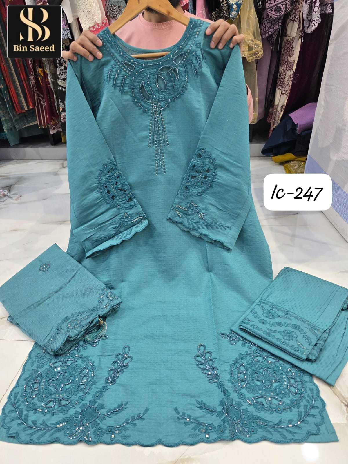 Ynf Fancy KESH557 BIN SAEED IC 299 Suits & Dresses Wholesale Ladies Suits Party wear suits Designer Suits Manufacturer- Kapda Export