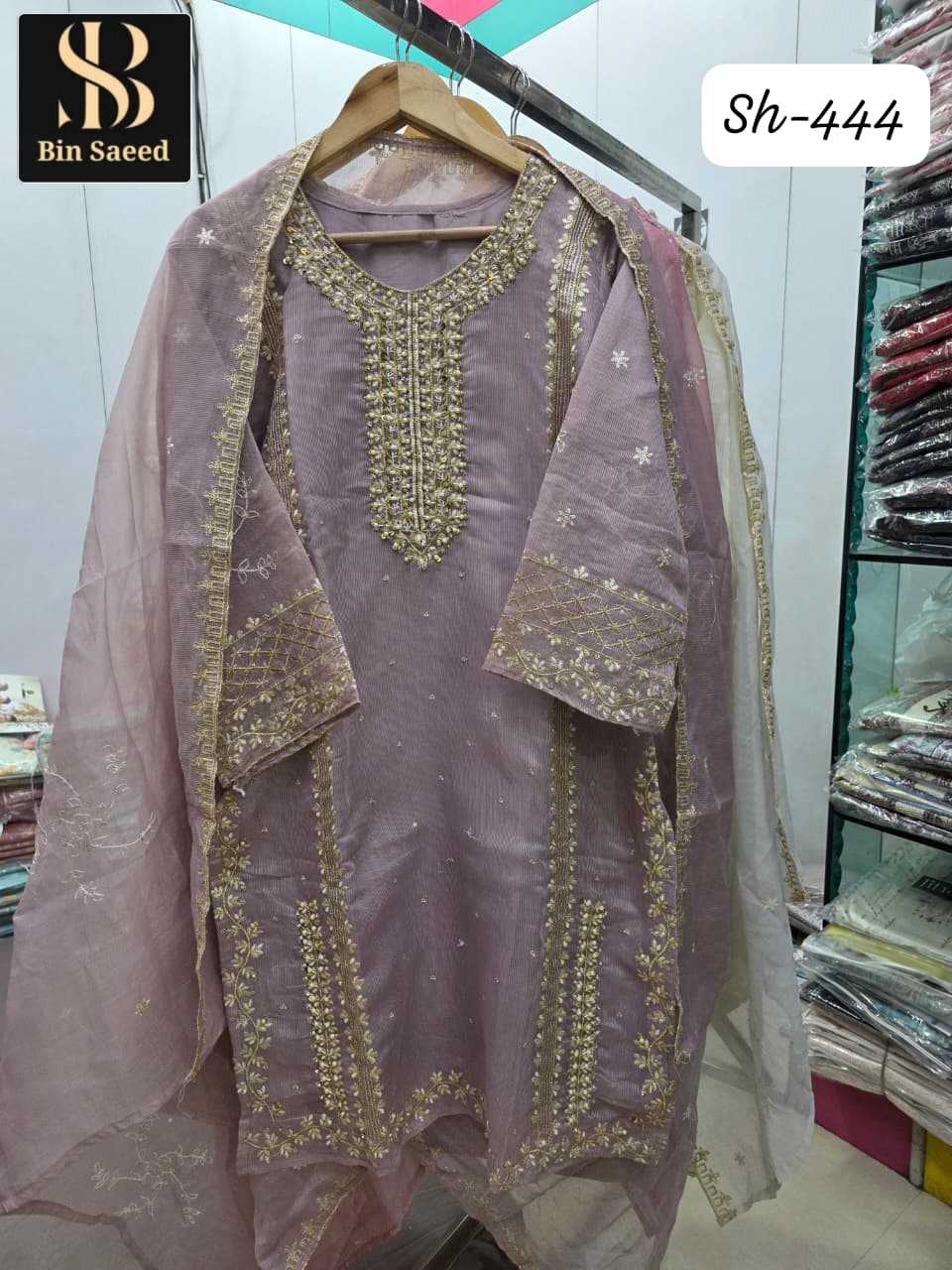 Ynf Fancy KESH557 BIN SAEED SH-444 Suits & Dresses Wholesale Sharara Salwar Suits Embroidery Suits Handwork Suits Manufacturer- Kapda Export