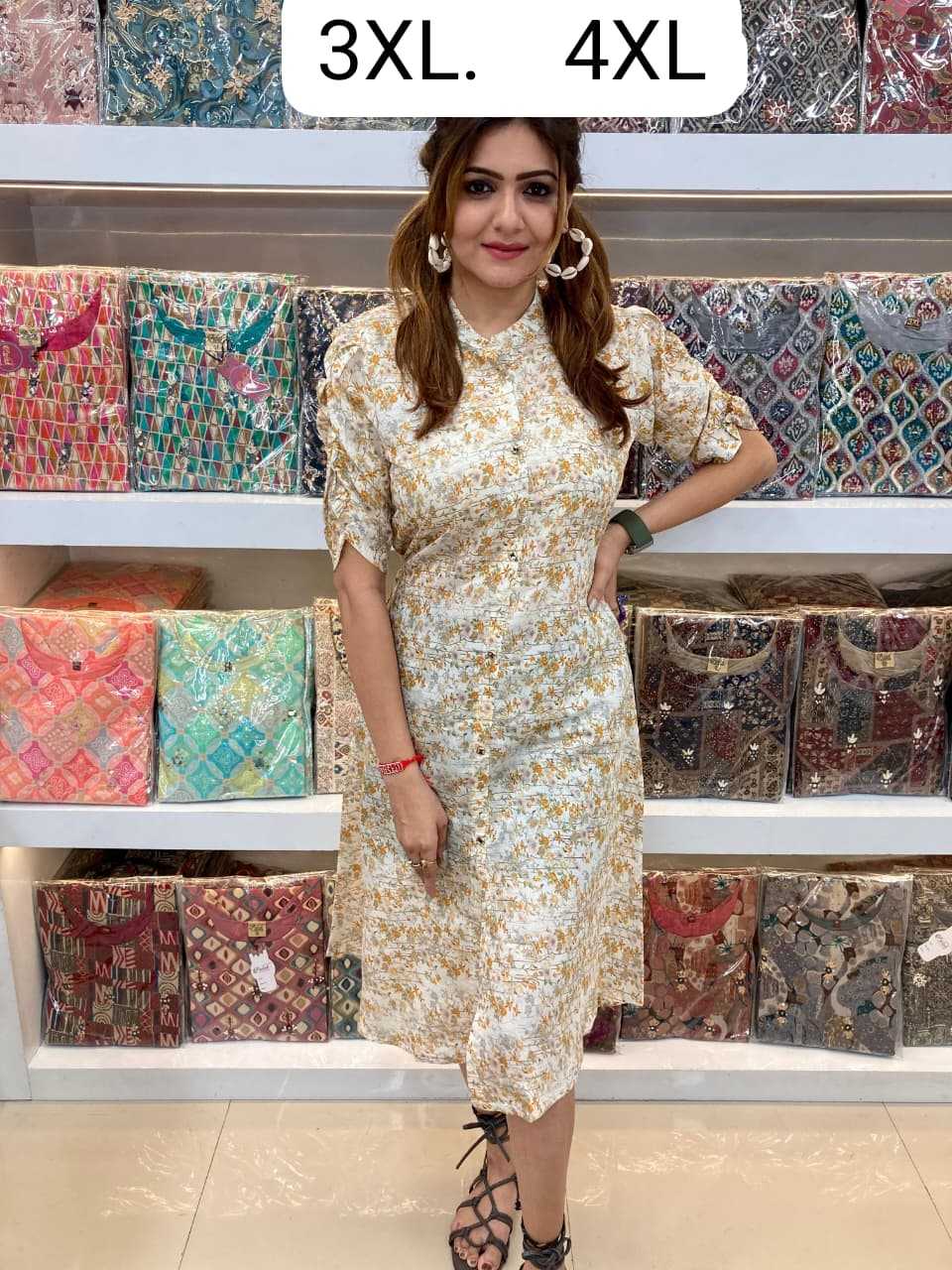 Ynf Fancy KESH720 104 Kurti Festive Collections Plus Size Collections Wholesale Festive Kurtis A-Line Kurtis Kurtis With Pockets Manufacturer- Kapda Export