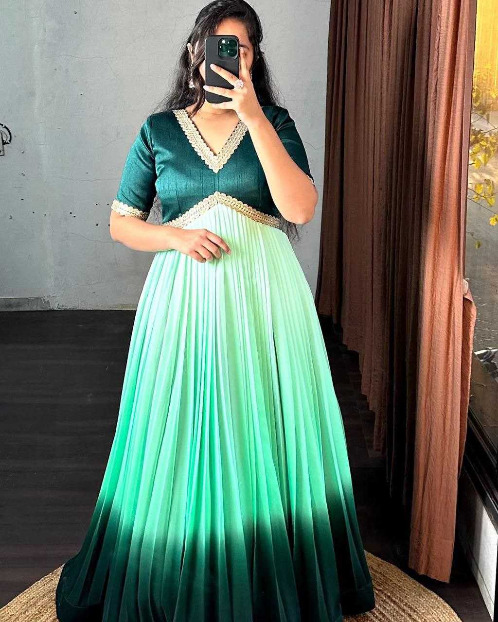 Ynf Faux Georgette KESH167 Gown-adult -3 Gowns Wholesale Fancy Gowns Georgette Gown Party Wear Gowns Manufacturer- Kapda Export