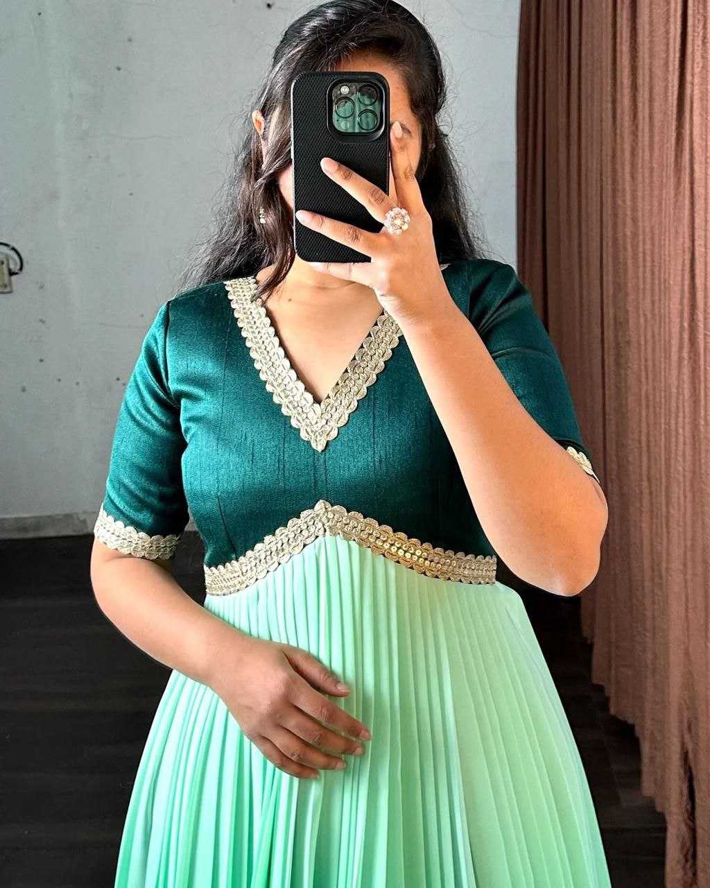 Ynf Faux Georgette KESH167 Gown-adult -3 Gowns Wholesale Fancy Gowns Georgette Gown Party Wear Gowns Manufacturer- Kapda Export