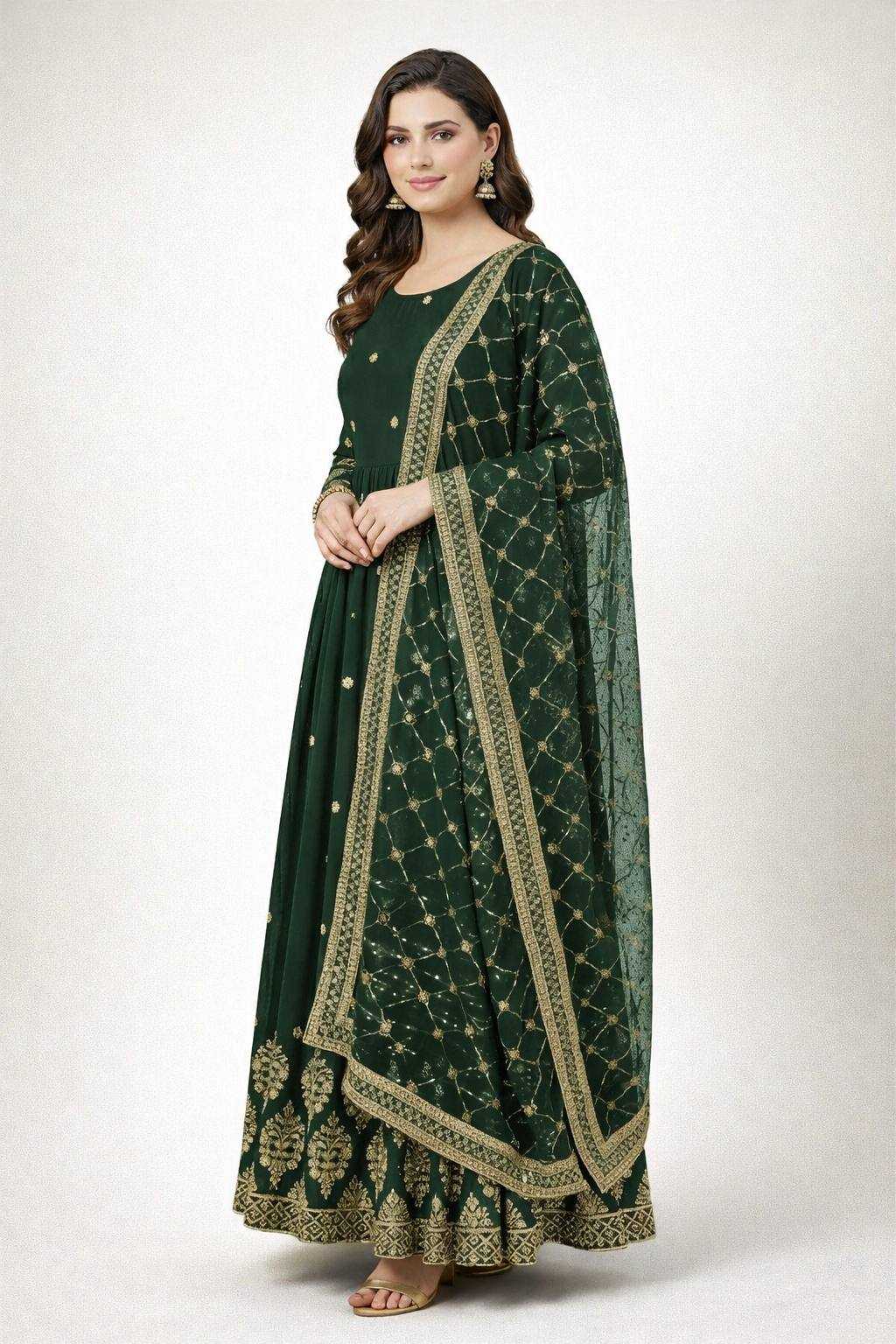 Ynf Faux Georgette KESH499 359 Gowns Wholesale Anarkali Gown Georgette Gown Designer Gowns Manufacturer- Kapda Export