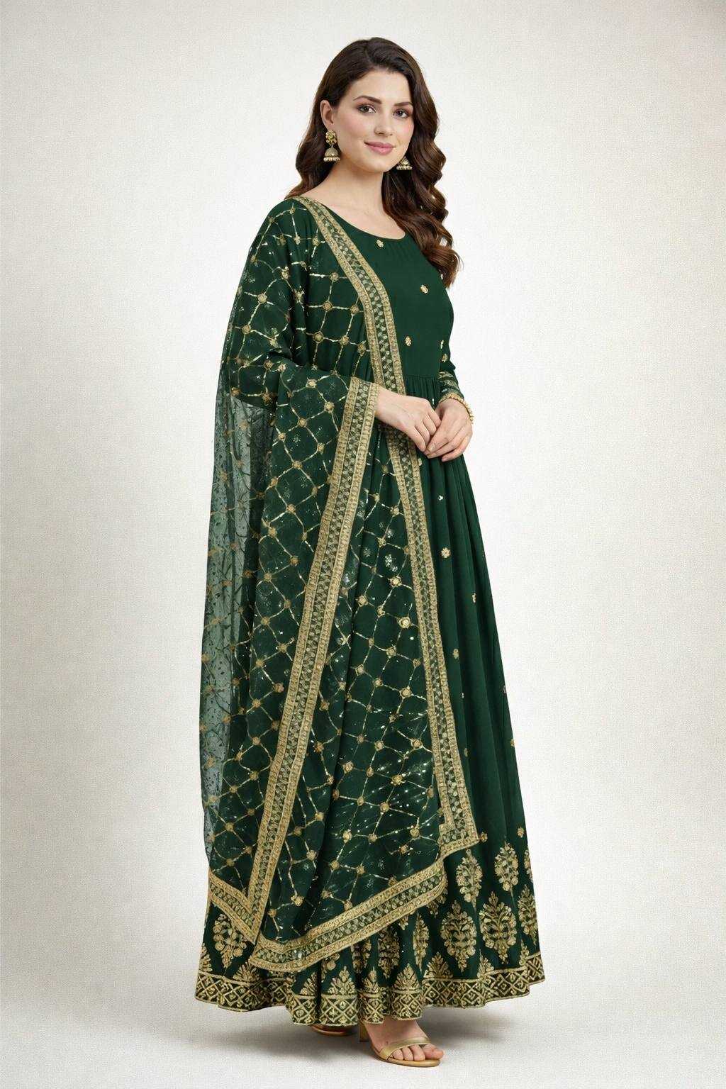 Ynf Faux Georgette KESH499 359 Gowns Wholesale Anarkali Gown Georgette Gown Designer Gowns Manufacturer- Kapda Export