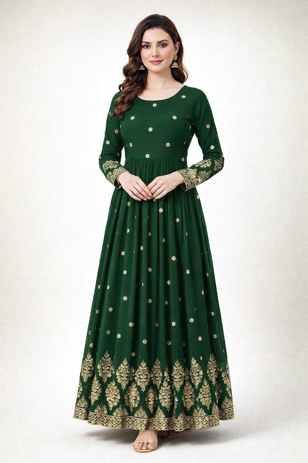 Ynf Faux Georgette KESH499 359 Gowns Wholesale Anarkali Gown Georgette Gown Designer Gowns Manufacturer- Kapda Export