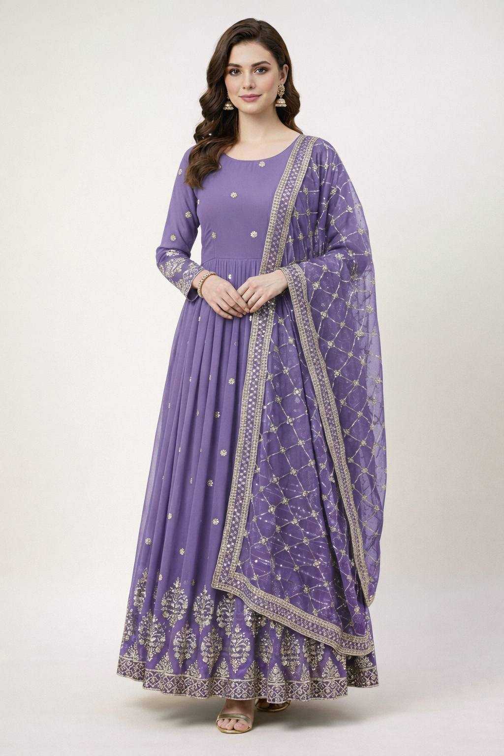 Ynf Faux Georgette KESH499 359 Gowns Wholesale Anarkali Gown Georgette Gown Designer Gowns Manufacturer- Kapda Export