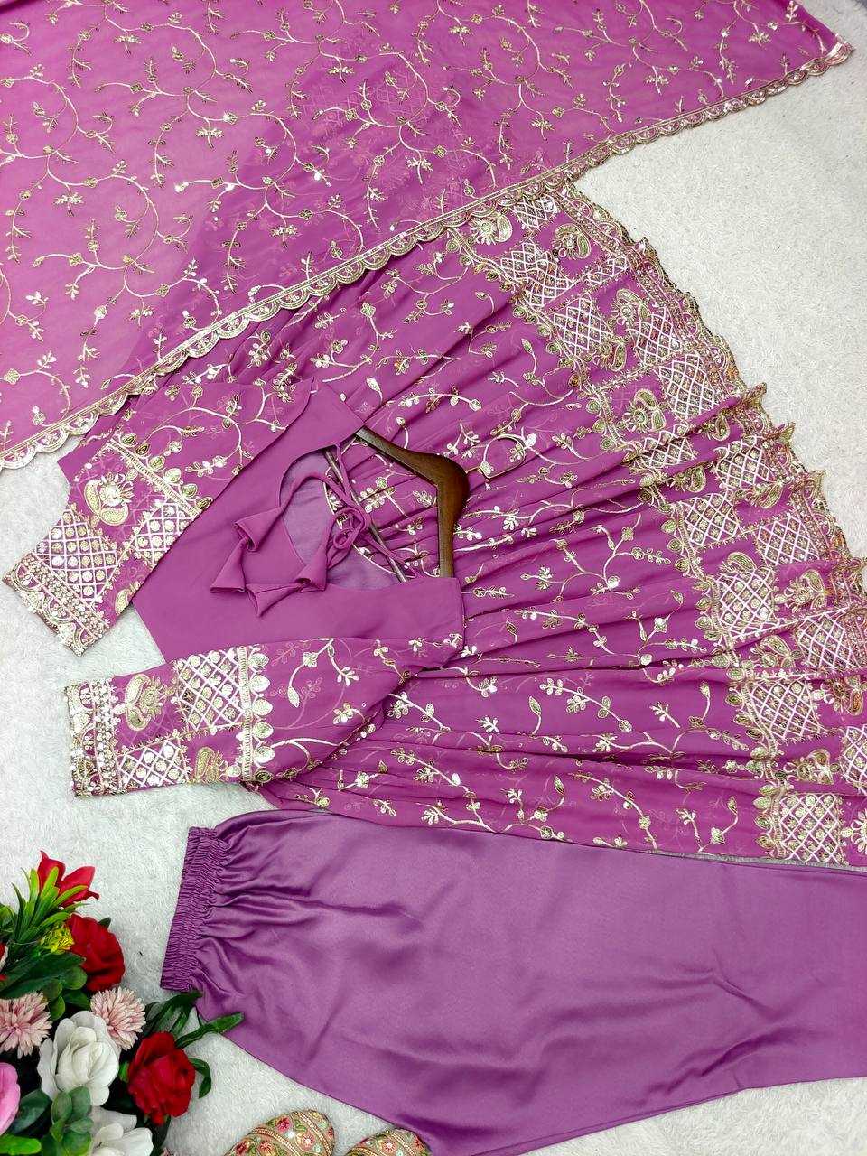 Ynf Faux Georgette KESH506 8051 Gowns Wholesale Georgette Gown Wedding Gown Bridal Gowns Manufacturer- Kapda Export