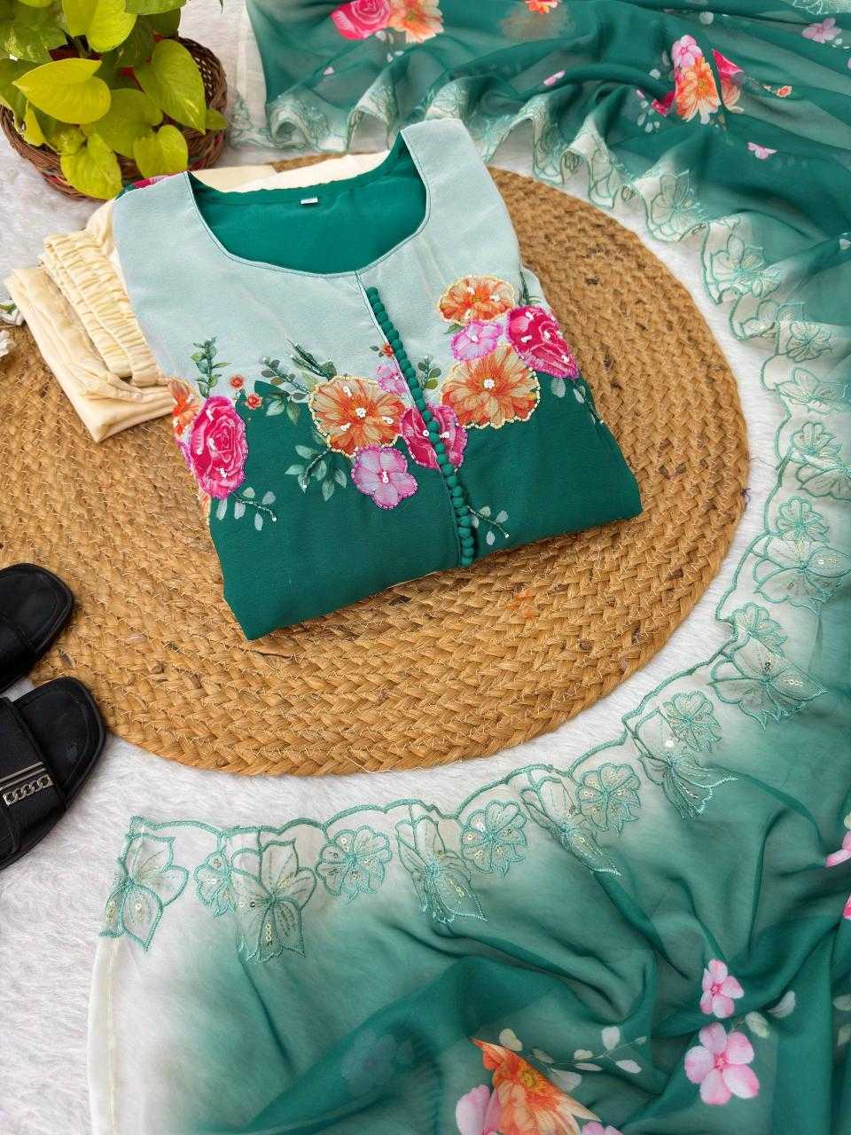 Ynf Faux Georgette KESH513 564 Gowns Wholesale Printed Gowns Georgette Gown Designer Gowns Manufacturer- Kapda Export