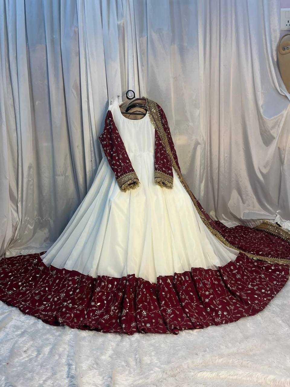 Ynf Faux Georgette KESH528 502 Suits & Dresses Wholesale Embroidery Suits Georgette Suit Anarkali Suits Manufacturer- Kapda Export