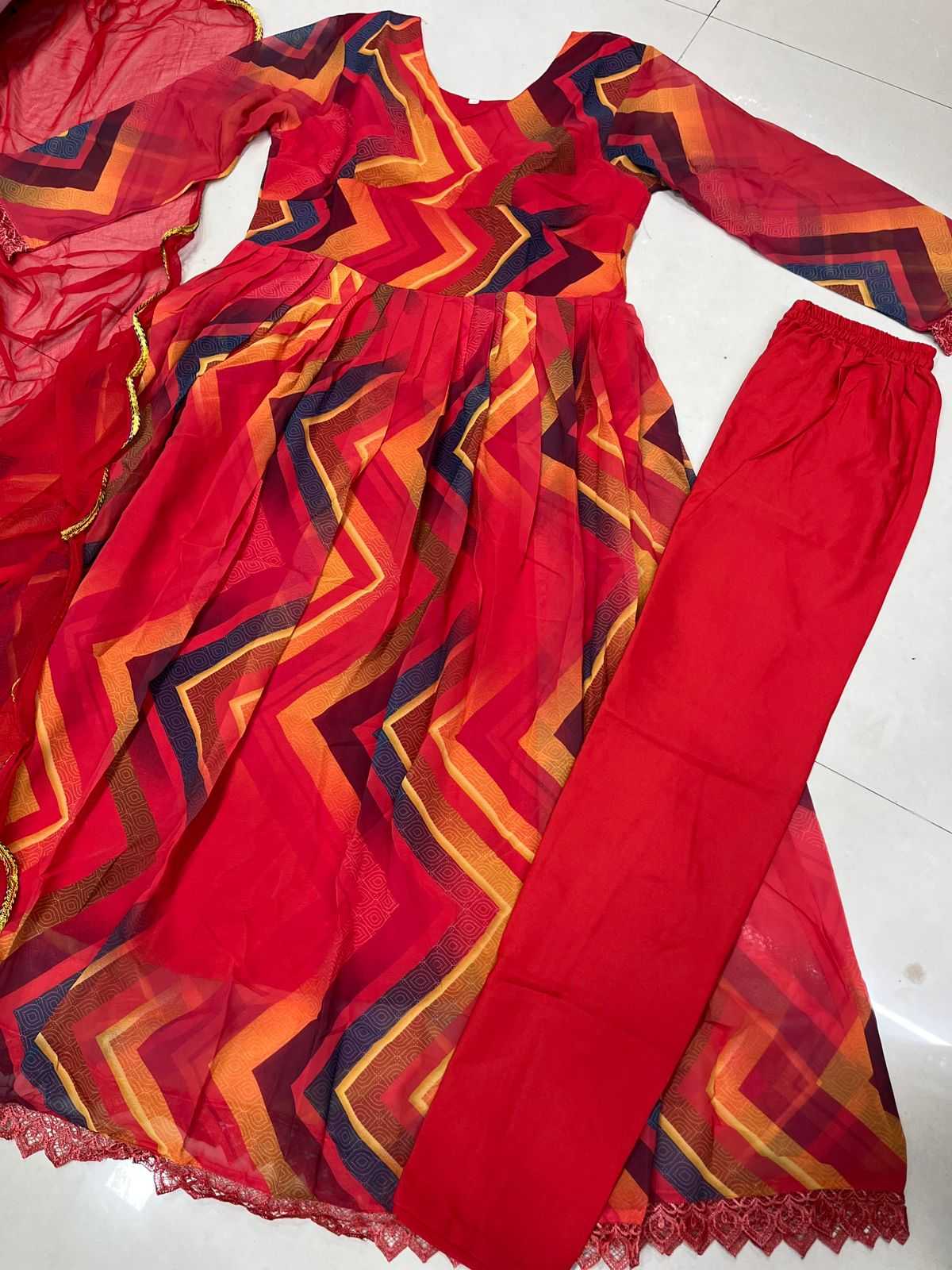 Ynf Faux Georgette KESH730 digital print Gowns Festive Collections Wholesale Printed Gowns Georgette Gown Lace Gowns Manufacturer- Kapda Export