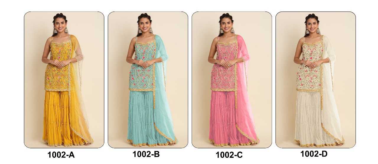 Ynf Faux Georgette RIN236 1002 Suits & Dresses Festive Collections Wholesale Unstitched Suits Palazzo Suit Suit Material Manufacturer- Kapda Export