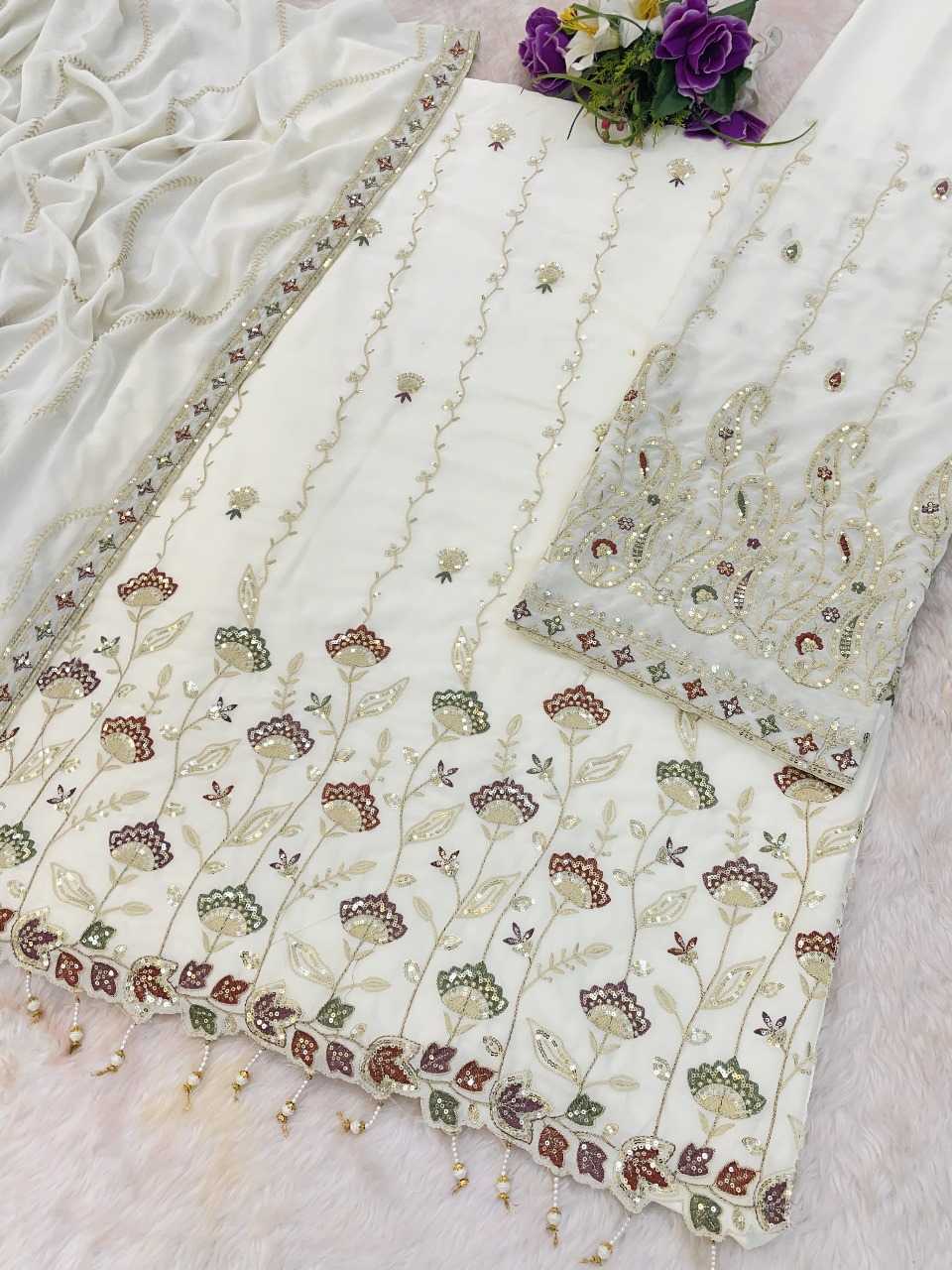 Ynf Faux Georgette RIN236 1315 Suits & Dresses Festive Collections Wholesale Unstitched Suits Georgette Suit Suit Material Manufacturer- Kapda Export